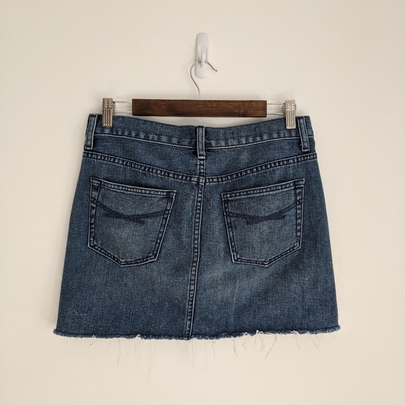 GAP Raw Hem Denim Skirt, Blue, 25/0 - Picture 2 of 3